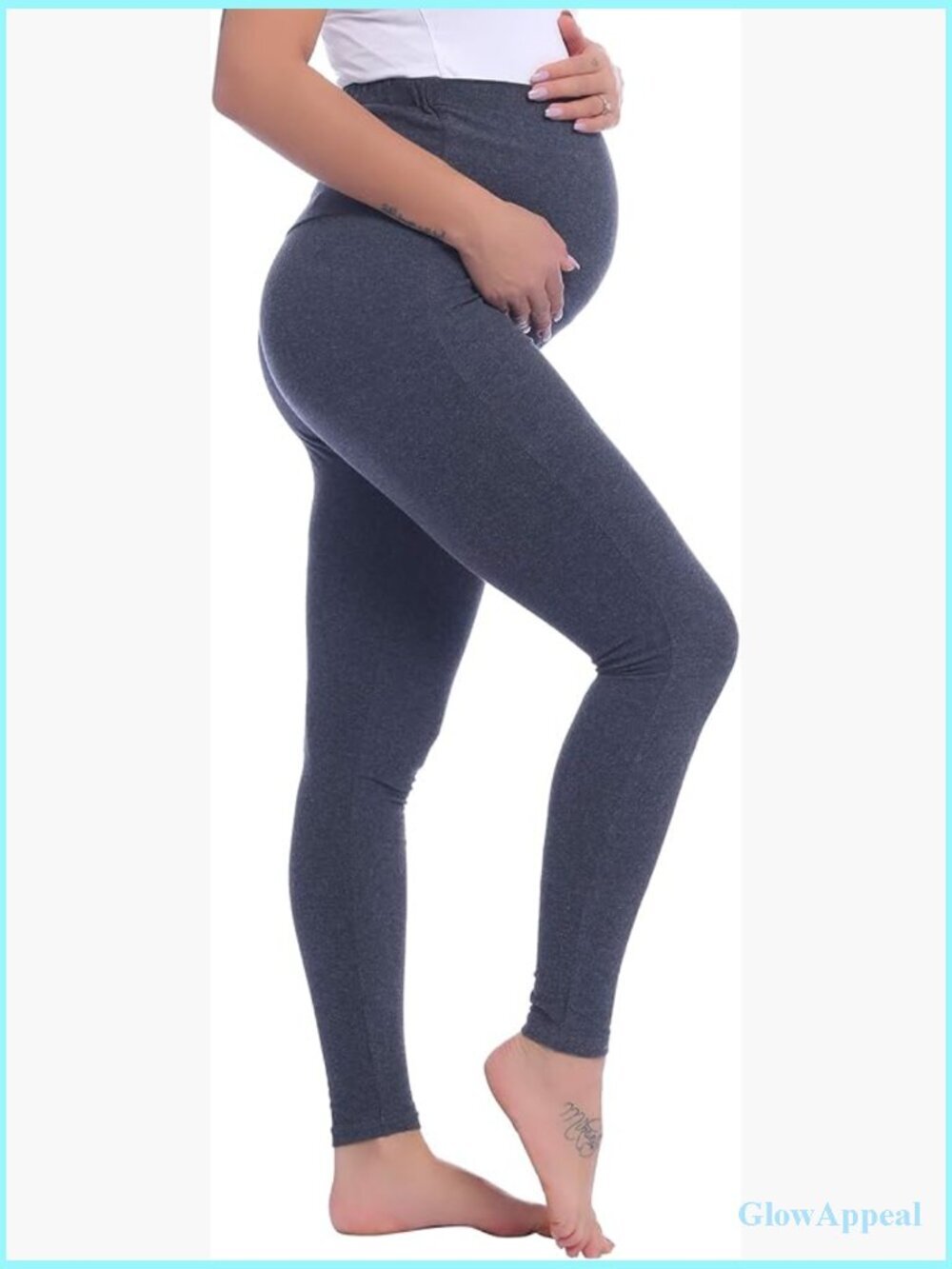 Maternity Leggings Over The Belly Cotton Pregnancy Yoga Pants